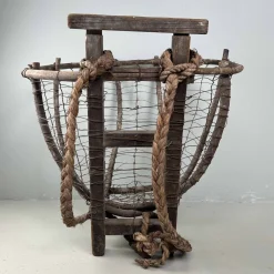 Antiker japanischer Ernte Rucksack, 1920er