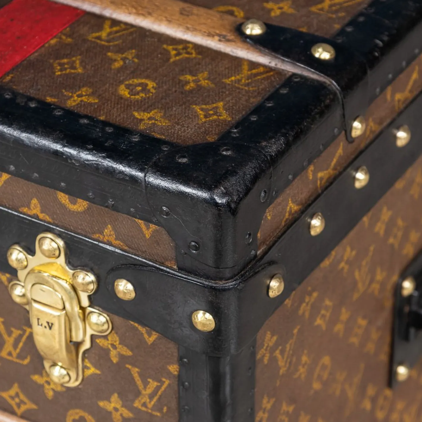 Antiker 20. Jh. Kurierkoffer aus Monogram Canvas von Louis Vuitton, Frankreich, 1910er