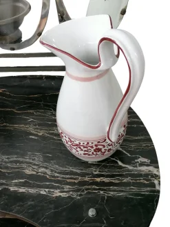 Antiker Jugendstil Frisiertisch aus schwarzem Marmor, 1890er