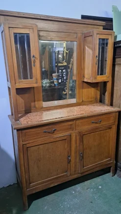 Antiker Jugendstil Schrank aus Kirschholz, 1890er
