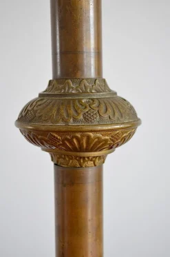 Antiker Kerzenständer aus Messing, 1880er