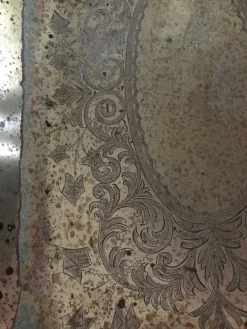 Antiker Korb aus versilbertem Messing