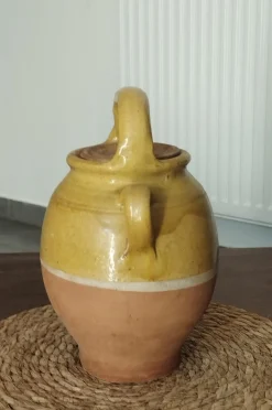 Antiker Krug aus glasiertem Steingut, 1890er