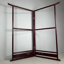 Antiker lackierter japanischer Kranich Kimono Kleiderbügel, 1890er