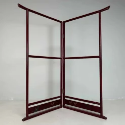 Antiker lackierter japanischer Kranich Kimono Kleiderbügel, 1890er
