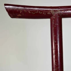 Antiker lackierter japanischer Kranich Kimono Kleiderbügel, 1890er