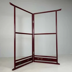 Antiker lackierter japanischer Kranich Kimono Kleiderbügel, 1890er