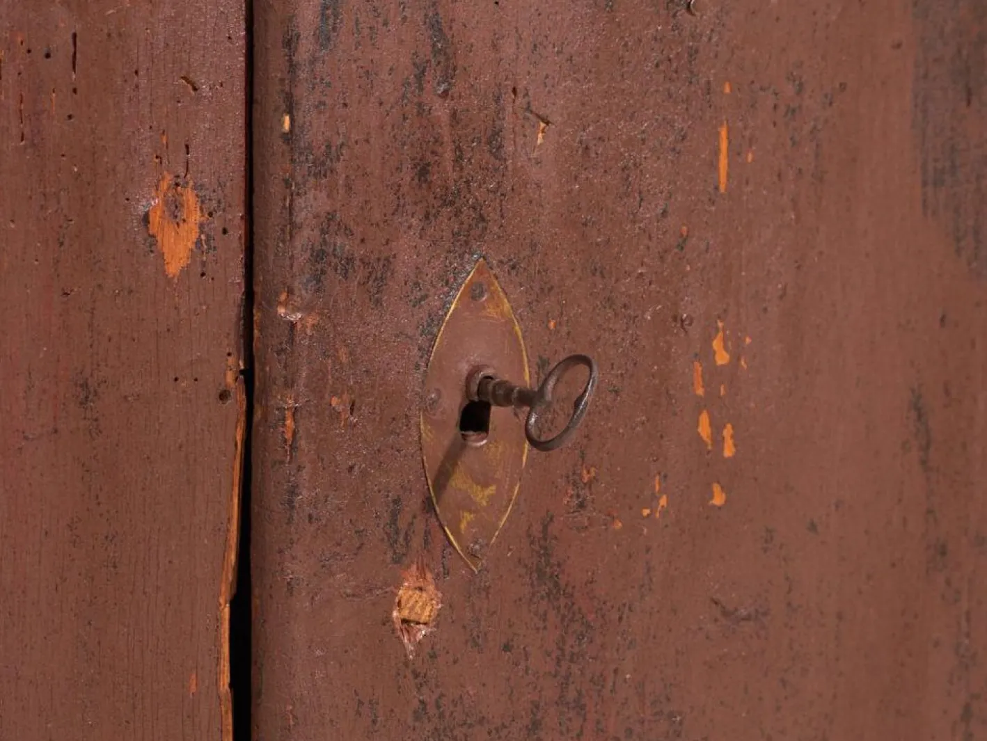 Antiker lackierter Schrank aus Kiefernholz, Mitteleuropa, 1900