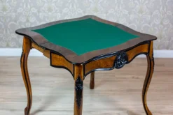 Antiker Louis Philippe Spieltisch aus Nussholz, 1890er