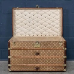 Antiker Louis Vuitton Kurierkoffer aus gewebter Leinwand, 19. Jh., Frankreich, 1896
