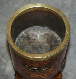 Antiker niederländischer Weinkühler mit Intarsien, 1800er