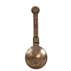 Antiker norwegischer Plique-À-Jour Löffel aus Silber von Jacob Tostrup, 1880