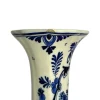 Antike Royal Delft Handbemalte Florale Trompetenförmige Vasen von lgn Ten Dam, 1916, 2er Set