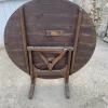 Antiker runder Winemaker's Target Klapptisch mit neigbarer Platte, 1890er