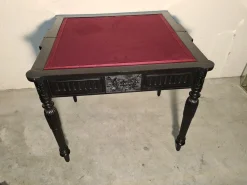 Antiker schwarzer Jugendstil Spieltisch