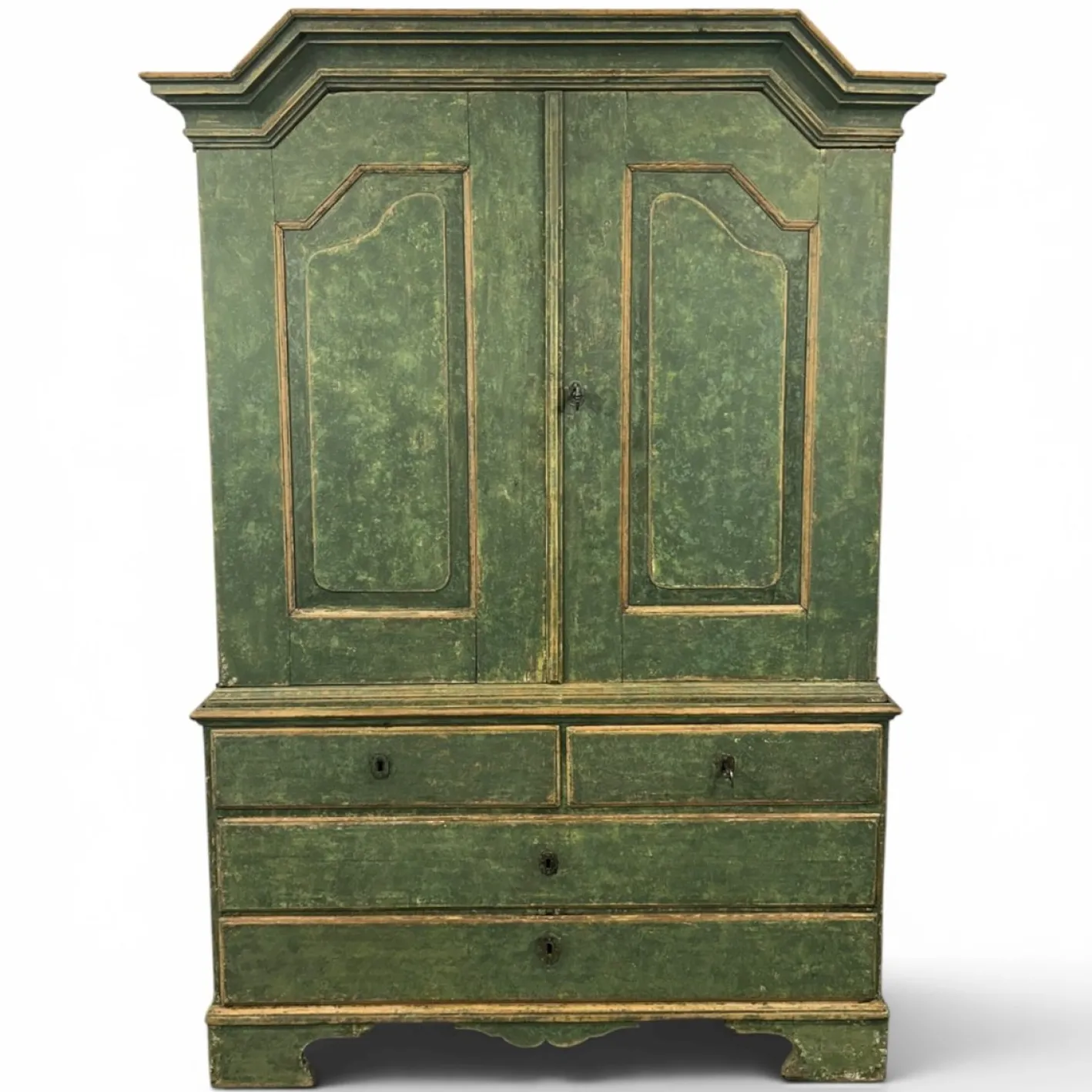 Antiker schwedischer Schrank aus Pinienholz, 1838