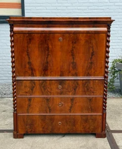 Antiker Sekretär aus Holz, 1890er