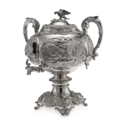 Antiker Silberner William IV Wasserkocher oder Samowar, London, 1837