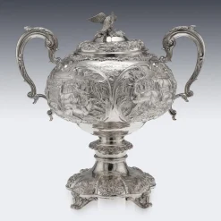Antiker Silberner William IV Wasserkocher oder Samowar, London, 1837