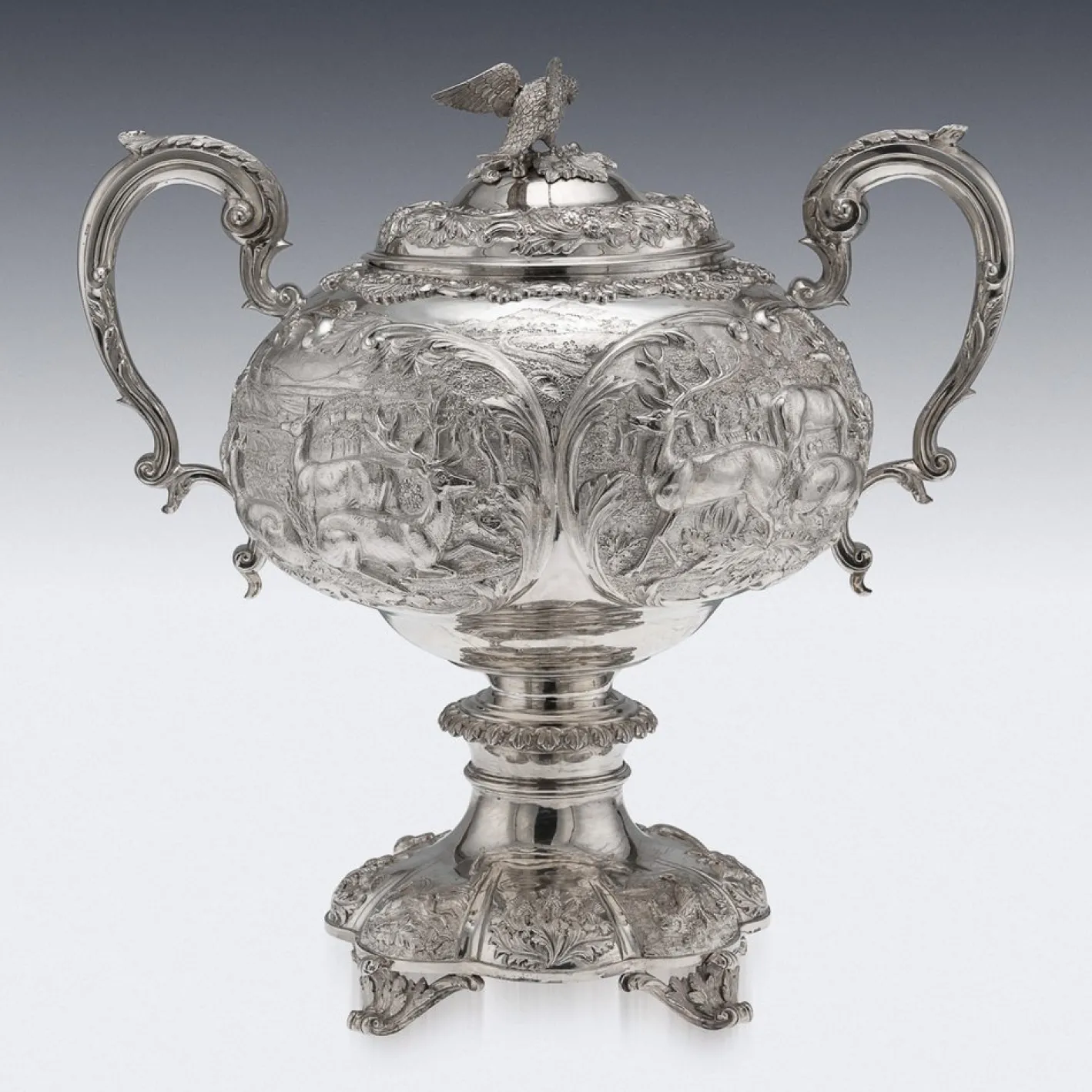 Antiker Silberner William IV Wasserkocher oder Samowar, London, 1837