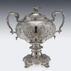Antiker Silberner William IV Wasserkocher oder Samowar, London, 1837