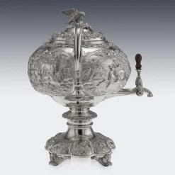 Antiker Silberner William IV Wasserkocher oder Samowar, London, 1837