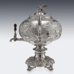 Antiker Silberner William IV Wasserkocher oder Samowar, London, 1837