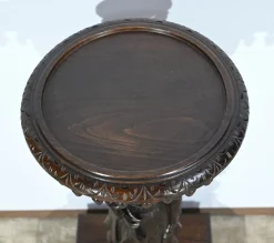 Antiker Sockel aus Kastanienholz, 1890er