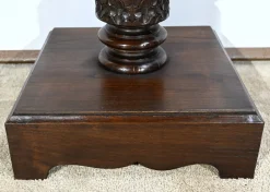 Antiker Sockel aus Kastanienholz, 1890er