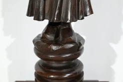 Antiker Sockel aus Kastanienholz, 1890er