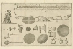 Antiker Stich von Inca Antiquities from Peru von Jorge Juan & Ulloa, 1748