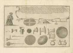 Antiker Stich von Inca Antiquities from Peru von Jorge Juan & Ulloa, 1748