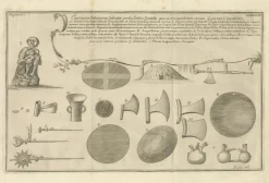 Antiker Stich von Inca Antiquities from Peru von Jorge Juan & Ulloa, 1748
