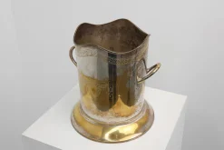 Antiker Versilberter Champagnerkübel aus Kupfer, Frankreich, 1900er