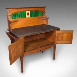 Antiker viktorianischer Arts & Crafts Englischer Stadthaus Waschtisch, 1900er