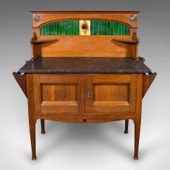 Antiker viktorianischer Arts & Crafts Englischer Stadthaus Waschtisch, 1900er