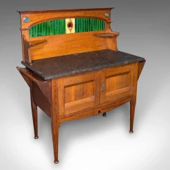 Antiker viktorianischer Arts & Crafts Englischer Stadthaus Waschtisch, 1900er