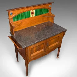 Antiker viktorianischer Arts & Crafts Englischer Stadthaus Waschtisch, 1900er