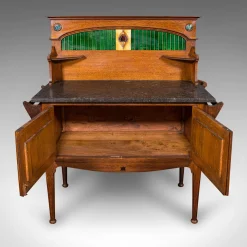 Antiker viktorianischer Arts & Crafts Englischer Stadthaus Waschtisch, 1900er