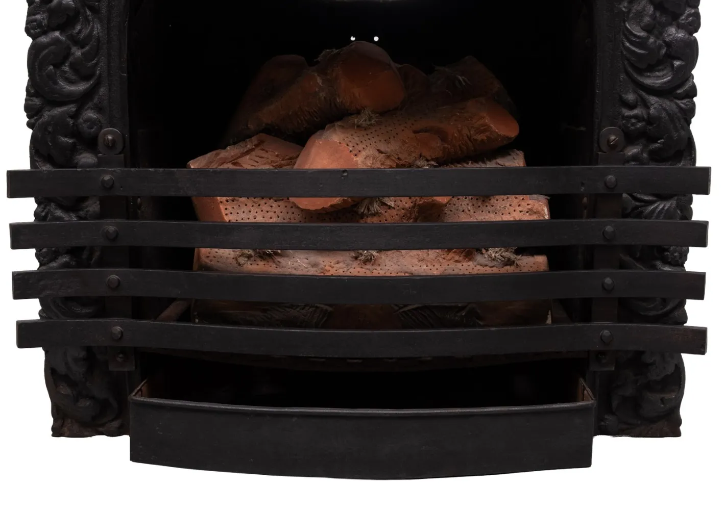 Antiker viktorianischer Kamin aus Gusseisen, 1880er