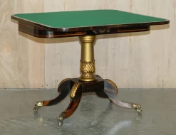 Antiker William IV Coromandel Kartentisch, 1830