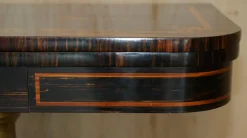 Antiker William IV Coromandel Kartentisch, 1830