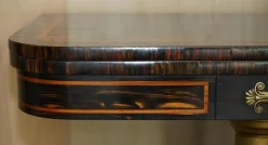 Antiker William IV Coromandel Kartentisch, 1830
