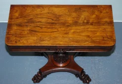 Antiker William IV Klapptisch mit Sockel, 1830er