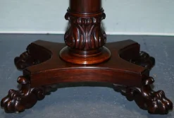 Antiker William IV Klapptisch mit Sockel, 1830er