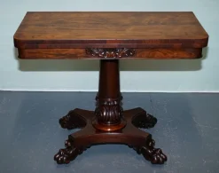 Antiker William IV Klapptisch mit Sockel, 1830er
