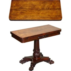 Antiker William IV Klapptisch mit Sockel, 1830er