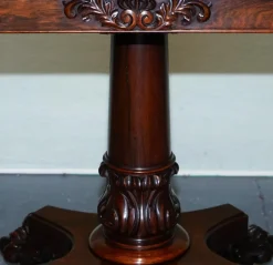 Antiker William IV Klapptisch mit Sockel, 1830er