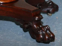 Antiker William IV Klapptisch mit Sockel, 1830er