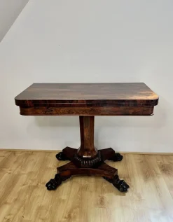 Antiker William IV Palisander Kartentisch, 1830er